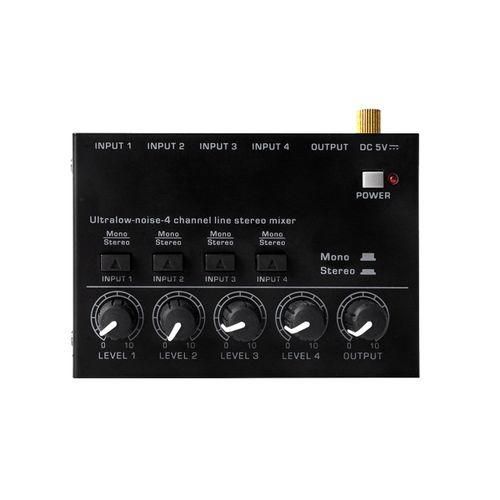 Mini Stereo Mixer MAX400 Ultralow Noise 4 Channels Mixers