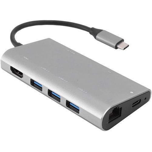 Usb Type C 8 In 1 Multi Function Hub - Gray