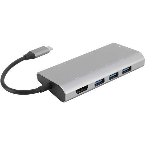 Usb Type C 8 In 1 Multi Function Hub - Gray
