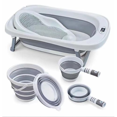 Baby Foldable Bathtub Set-Gray