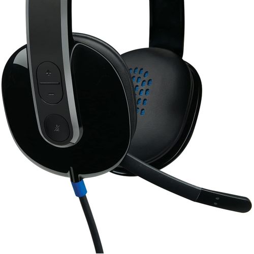 Logitech High-performance USB Headset H540 for Windows and Mac, Skype Certified, Black,