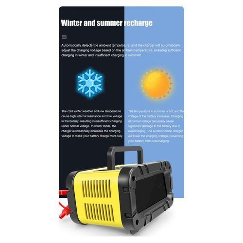 Battery Charger, 12V and 24V Smart Automatic Battery Charger with Large Display Screen, Battery Maintainer for Cars Trucks Motorcycles Lawn Mowers Boats Lead Acid Batteries