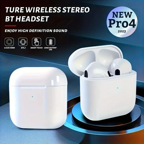 Pro 4 Wireless Headphones Earphone Bluetooth-compatible 5.3 Waterproof Headset With Mic For Xiaomi IPhone Pro4 Black