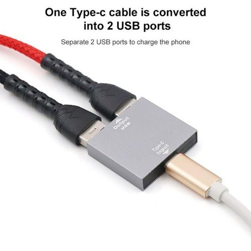 Type-C Female To USB Female 1 To 2 Converter