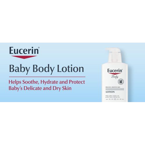 Eucerin Baby Body Lotion, Fragrance Free Baby Lotion, Pump Bottle, 13.5oz