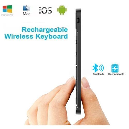 Other Universal Bluetooth Rechargeable Keyboard, -Black