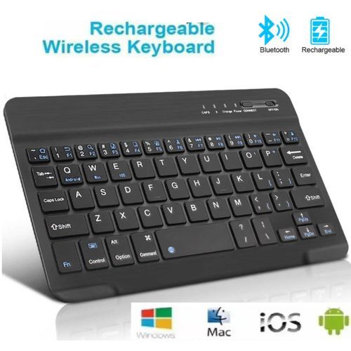 Other Universal Bluetooth Rechargeable Keyboard, -Black