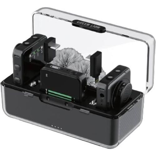 Green Lion GLM-Professional Wireless Microphone 7 Hours 360&deg; Pick up, Compact & Portable, Environment Noise Cancellation