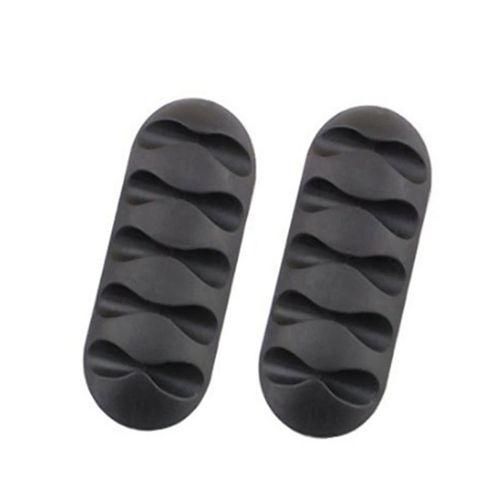 5Clip Cable Holder Silicone Cable Organizer USB Winder