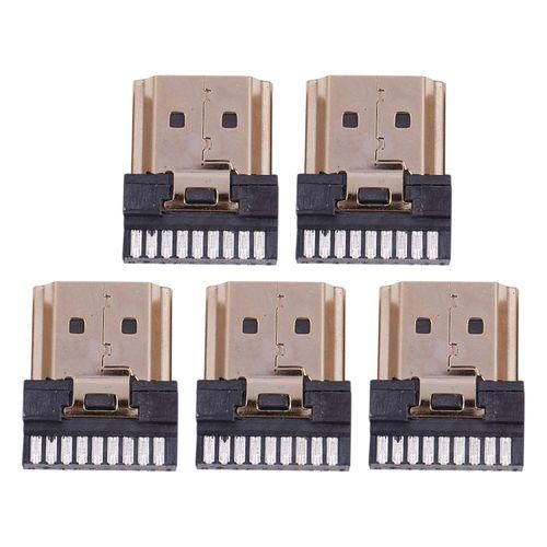 5 Pcs HDMI Male 19 Pins A Type Solder Plug Termination