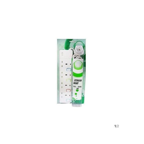 Original  G&T 4 Way Power Extension Cable Socket - White