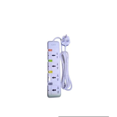 Original  G&T 4 Way Power Extension Cable Socket - White