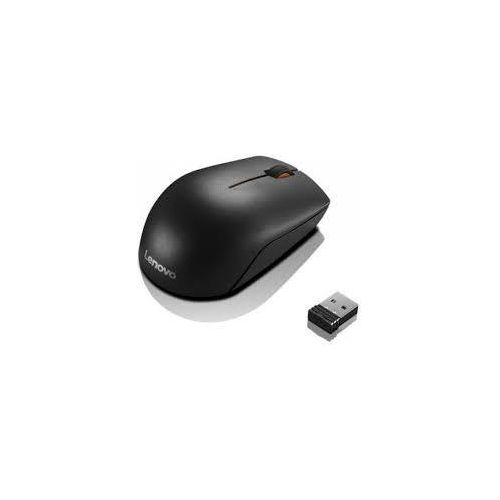 Lenovo Wireless Compact Mouse, 1000 DPI Optical sensor, 2.4GHz Wireless Nano USB, 10m range, 3-button(left,right,scroll) upto 3M left/right clicks & 1yr battery-Black
