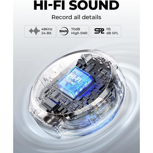 Hollyland LARK M2 Wireless Microphone for iPhone, Android and Camera, 48KHz 24Bit Hi-Fi Audio, 1000ft LOS Range, Noise Cancellation, 40H Duration for Vlogging