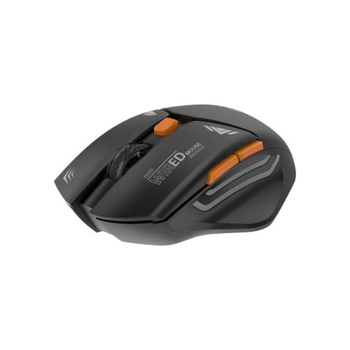 Porodo Gaming Wireless Mouse, Nano USB,DPI Levels1000/1200/1600, Power Saving Technology, Compatible with Mac,Windows, Gaming Design, Operationg Up to 10m (Black)