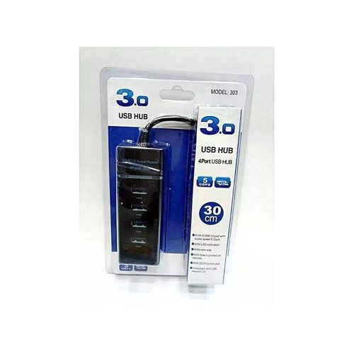 USB HUB Hub 3.0 USB HUB 4 Ports 5GBPS Black Color