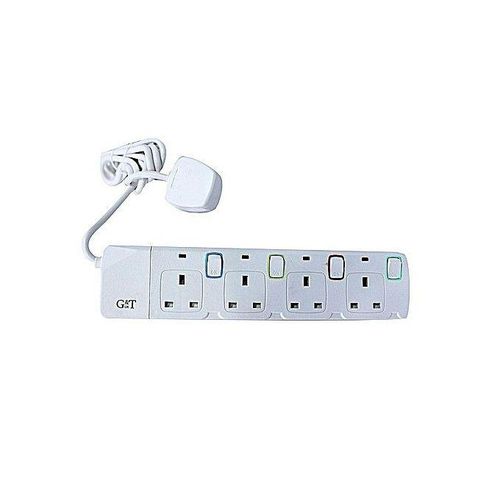 UK Switched 4 Way Extension G&T-White