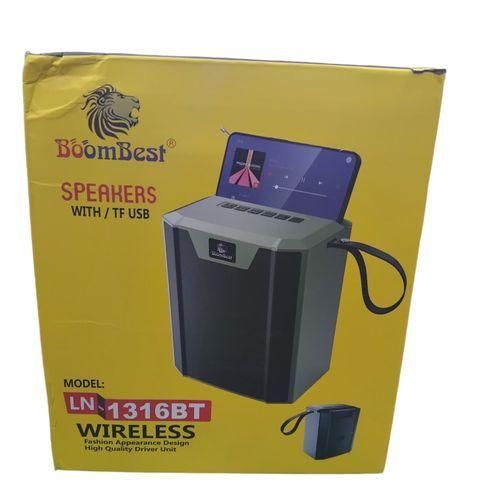 BoomBest Wireless Super Bass Speaker with Radio +TF and USB Ports - multicolour