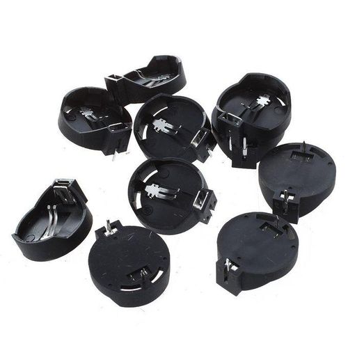 915 Generation 10pcs Black Round on Battery Holder Case for CR2032
