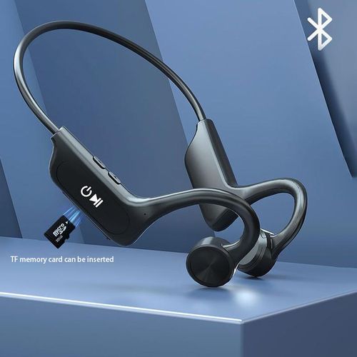 Bone Conduction Earphones Wireless Bluetooth 5.1 Headphones Outdoor Sport Earbuds Headset W Mic For Android Ios Support SD Card