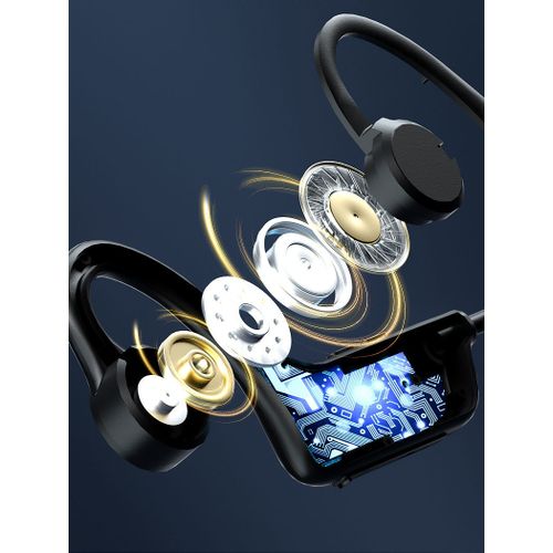Bone Conduction Earphones Wireless Bluetooth 5.1 Headphones Outdoor Sport Earbuds Headset W Mic For Android Ios Support SD Card
