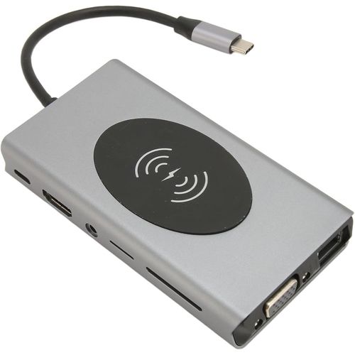 13 in 1 Type C USB Hub With Wirless Charging