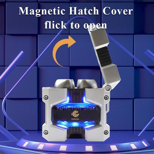TONLISH M45 TWS Bluetooth5.3 Earphones with Low Latency earbuds for Gaming Magnetic Hatch Cover 8mm Biological Diaphragm headset