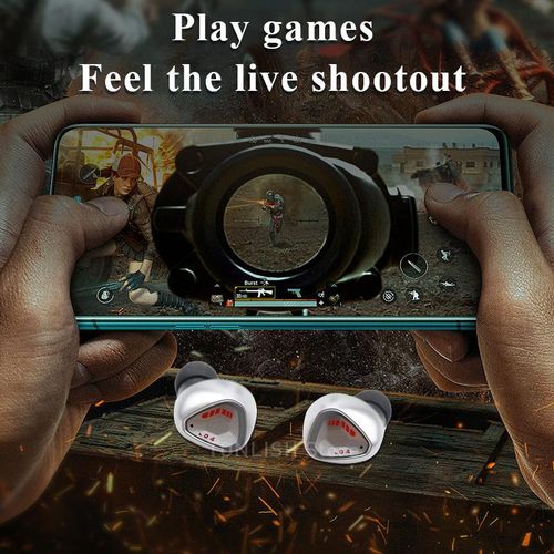 TONLISH M45 TWS Bluetooth5.3 Earphones with Low Latency earbuds for Gaming Magnetic Hatch Cover 8mm Biological Diaphragm headset