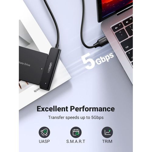 Ugreen SATA Cable  to USB 3.0 Adapter Hard Drive Cable External Disk Reader 2.5 SSD to HDD Clone Transfer Upgrade Kit UASP Connector Compatible for Crucial  Internal HDD SSD