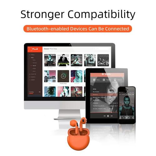 NEW Original Air Pro 6 TWS Wireless Headphones Fone Bluetooth Earphones Mic Pods In Ear Earbuds Earbuds sport Headset For Xiaomi