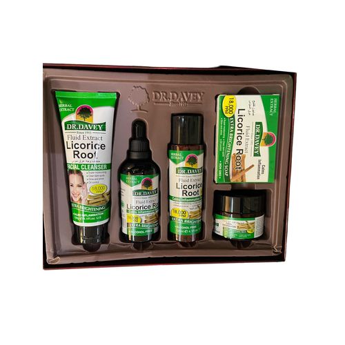 Dr Davey Licorice Root Triple Extra Whitening Extra Brightening Skin Care - Set