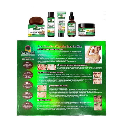 Dr Davey Licorice Root Triple Extra Whitening Extra Brightening Skin Care - Set