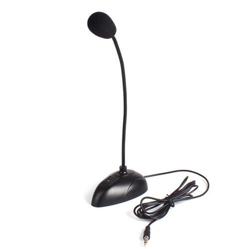 Wired Base Desktop Microphone Mobile Phone Karaoke-Black