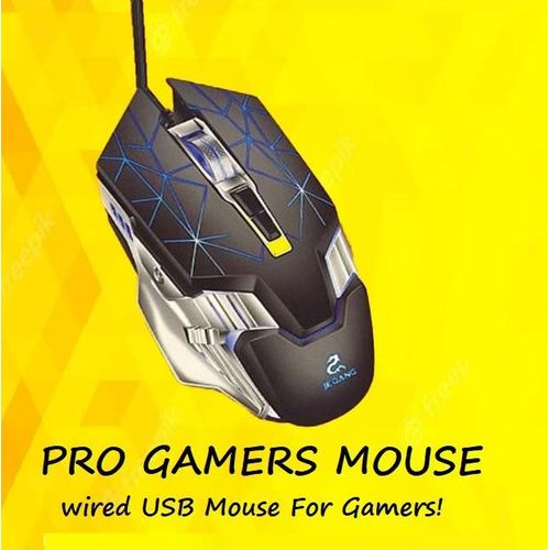 Jeqang 7D Pro Wired Mouse For Gaming And Graphics Designers, Black