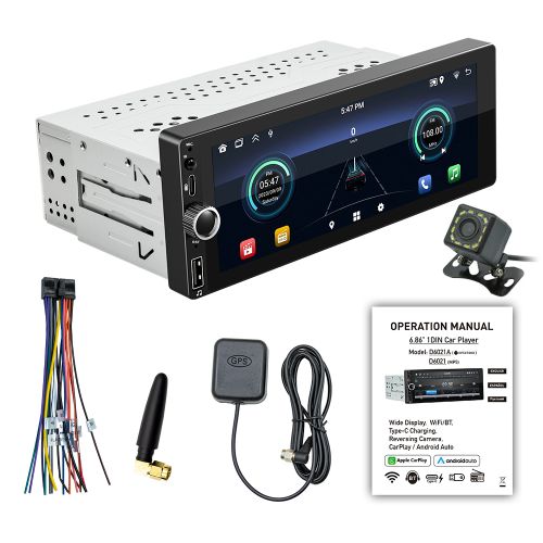 Android 13 Car Stereo Single-Din GPS Navigation With 6.86