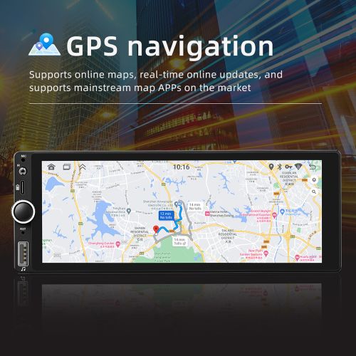 Android 13 Car Stereo Single-Din GPS Navigation With 6.86