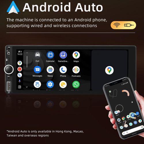 Android 13 Car Stereo Single-Din GPS Navigation With 6.86
