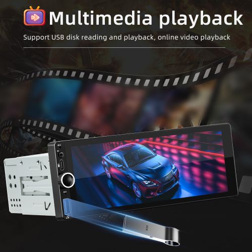 Android 13 Car Stereo Single-Din GPS Navigation With 6.86