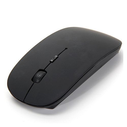 Ultra Slim 2.4 GHz Optical Wireless Mouse + Receiver - Black.