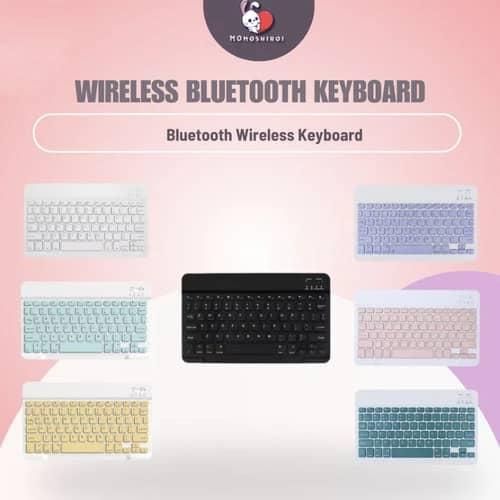 Idino  Portable Key Slim Wireless Wi-Fi Rechargeable Bluetooth Keyboard With Integrated Commands Ergonomic Scissor Structure Rechargeable Portable Keyboard, Auto Sleep Mode Tablet Keyboard with Multiple Shortcut Keys for Phone Laptop Tablet