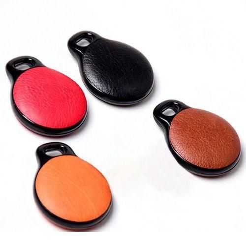 AntiLost Airtag Case Suitable for Apple Airtag Leather Case, Suitable for Apple Tracker Device AntiDrop Orange