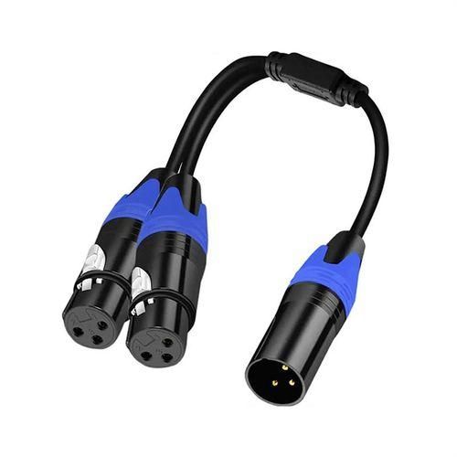 1 Male to 2 Female XLR Y Splitter Micrphone Cable,3Pin XLR M