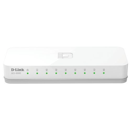 Dlink DES-1008C 8-Port 10/100Mbps Switch - White