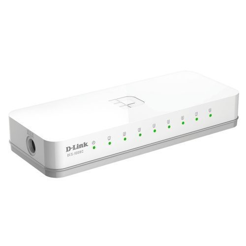 Dlink DES-1008C 8-Port 10/100Mbps Switch - White