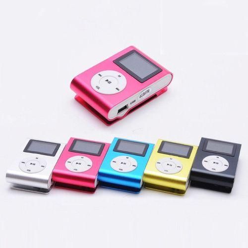 Clip On Mini USB LCD Screen MP3 TF Card Support Sports Music Player Silver