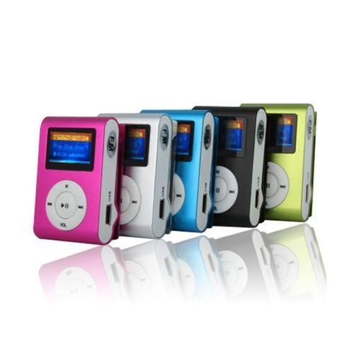 Clip On Mini USB LCD Screen MP3 TF Card Support Sports Music Player Silver