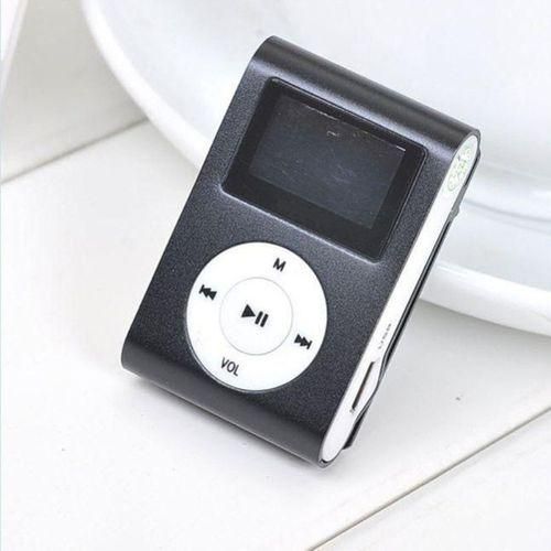 Clip On Mini USB LCD Screen MP3 TF Card Support Sports Music Player Silver