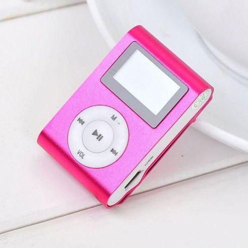 Clip On Mini USB LCD Screen MP3 TF Card Support Sports Music Player Silver