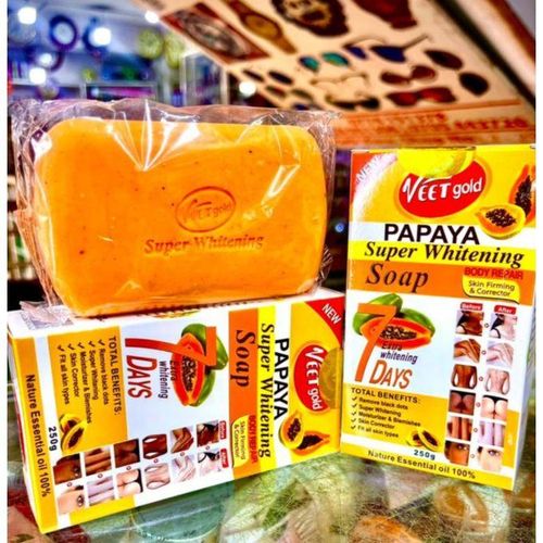 Other VEET GOLD Papaya Super Whitening Soap, Skin Firming & Corrector, 250g