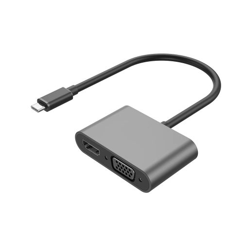 USB Type-C to HDMI-  VGA Card Reader Ports Hub Adapter